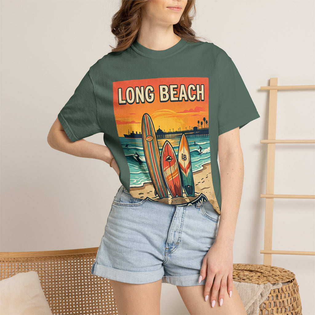 Long Beach Surf Poster T-Shirt — "Locals Only" Vintage Beach Tee