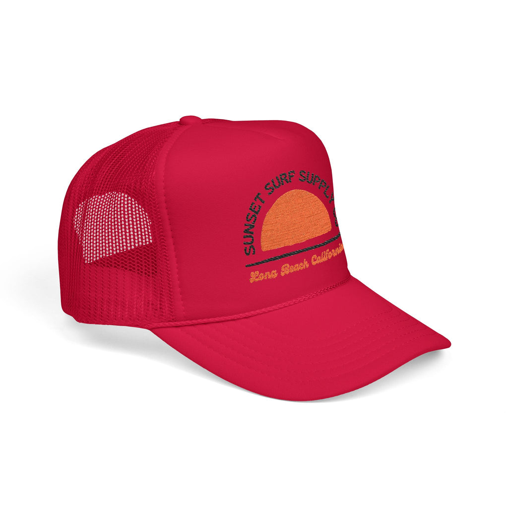 Foam Sunset Long Beach Trucker Hat