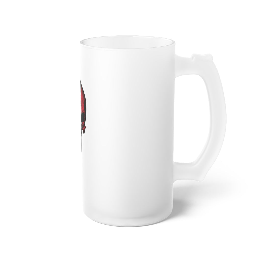 Frosted Glass Beer Mug MX Raiders
