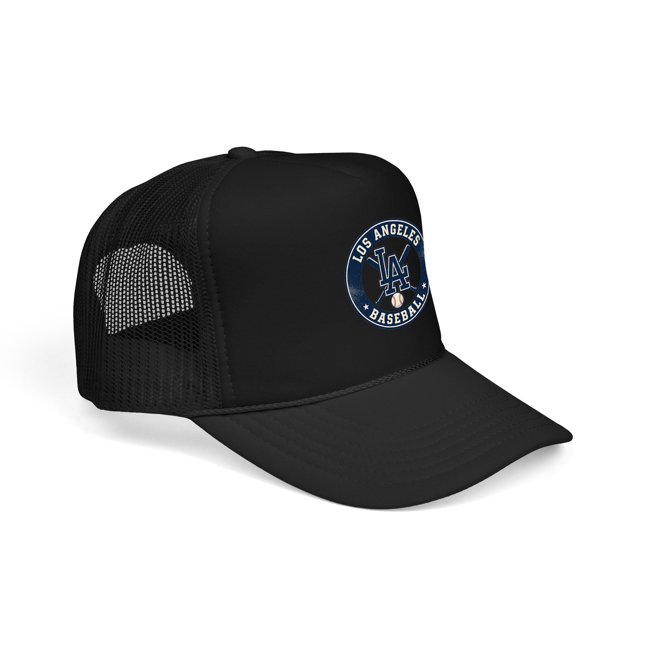 Los Angeles Baseball Foam Trucker Hat – Vintage LA Logo Cap