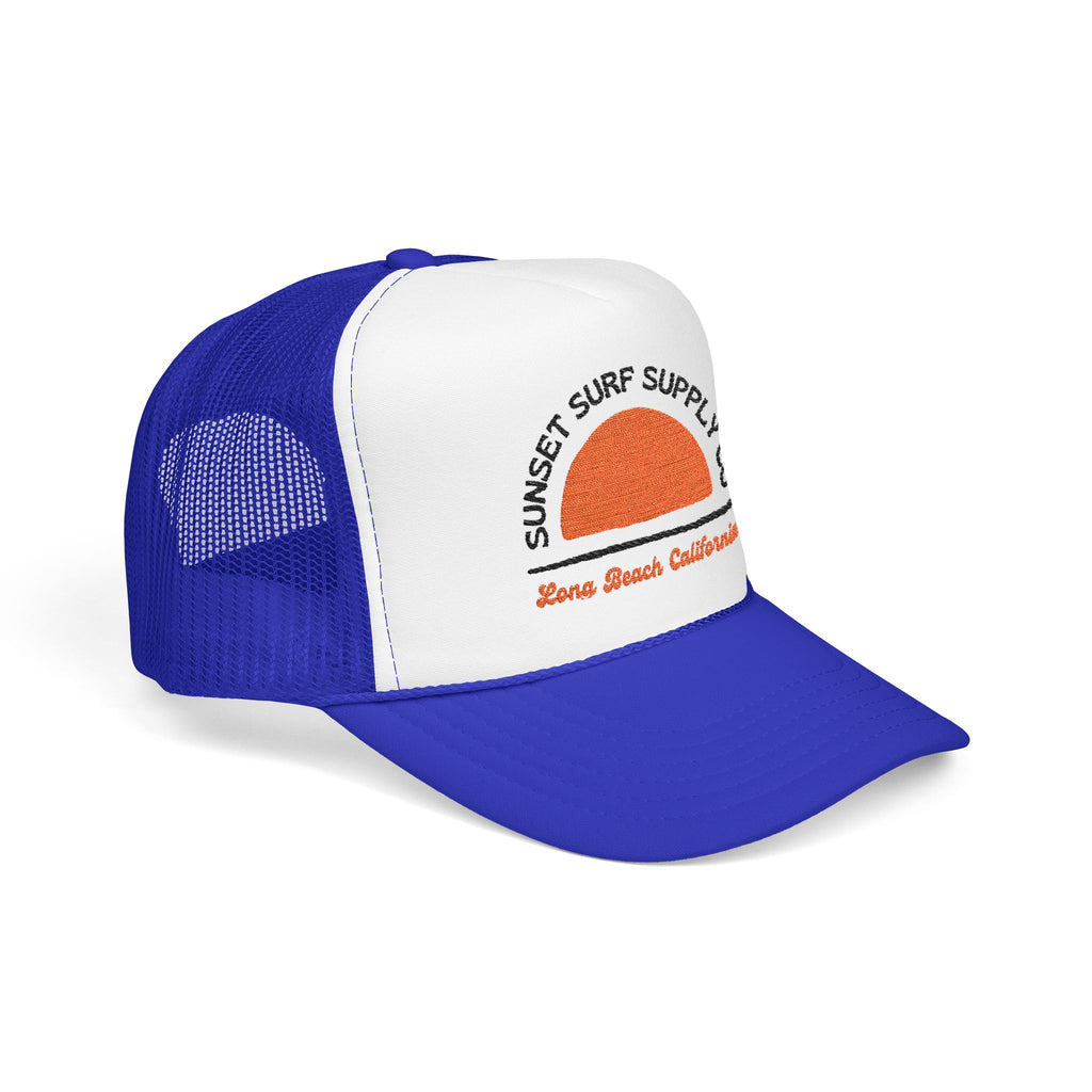 Foam Sunset Long Beach Trucker Hat