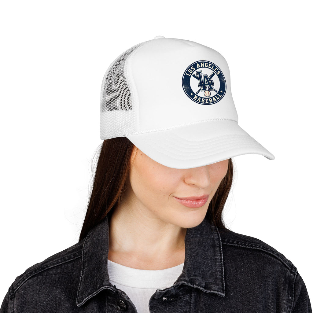 Los Angeles Baseball Foam Trucker Hat – Vintage LA Logo Cap
