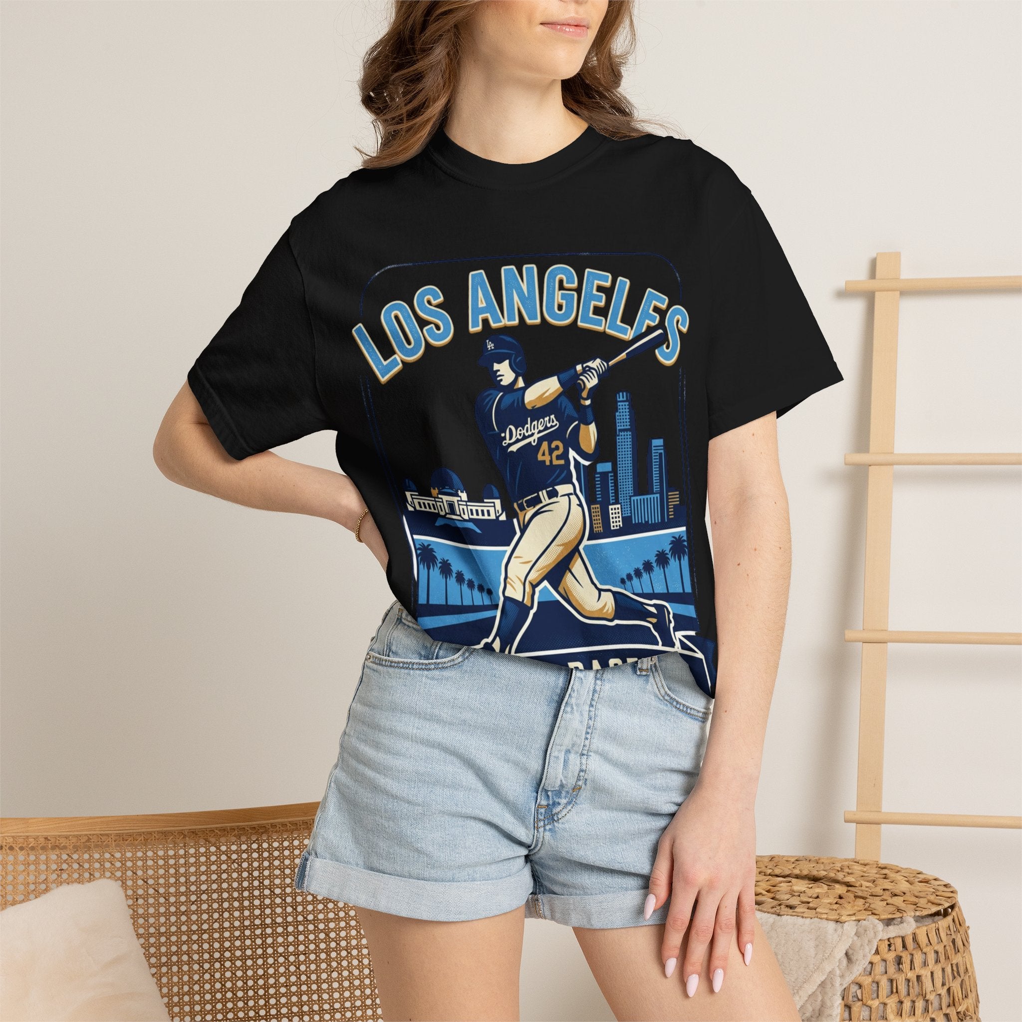 Los Angeles Dodger Baseball Player Graphic T-Shirt