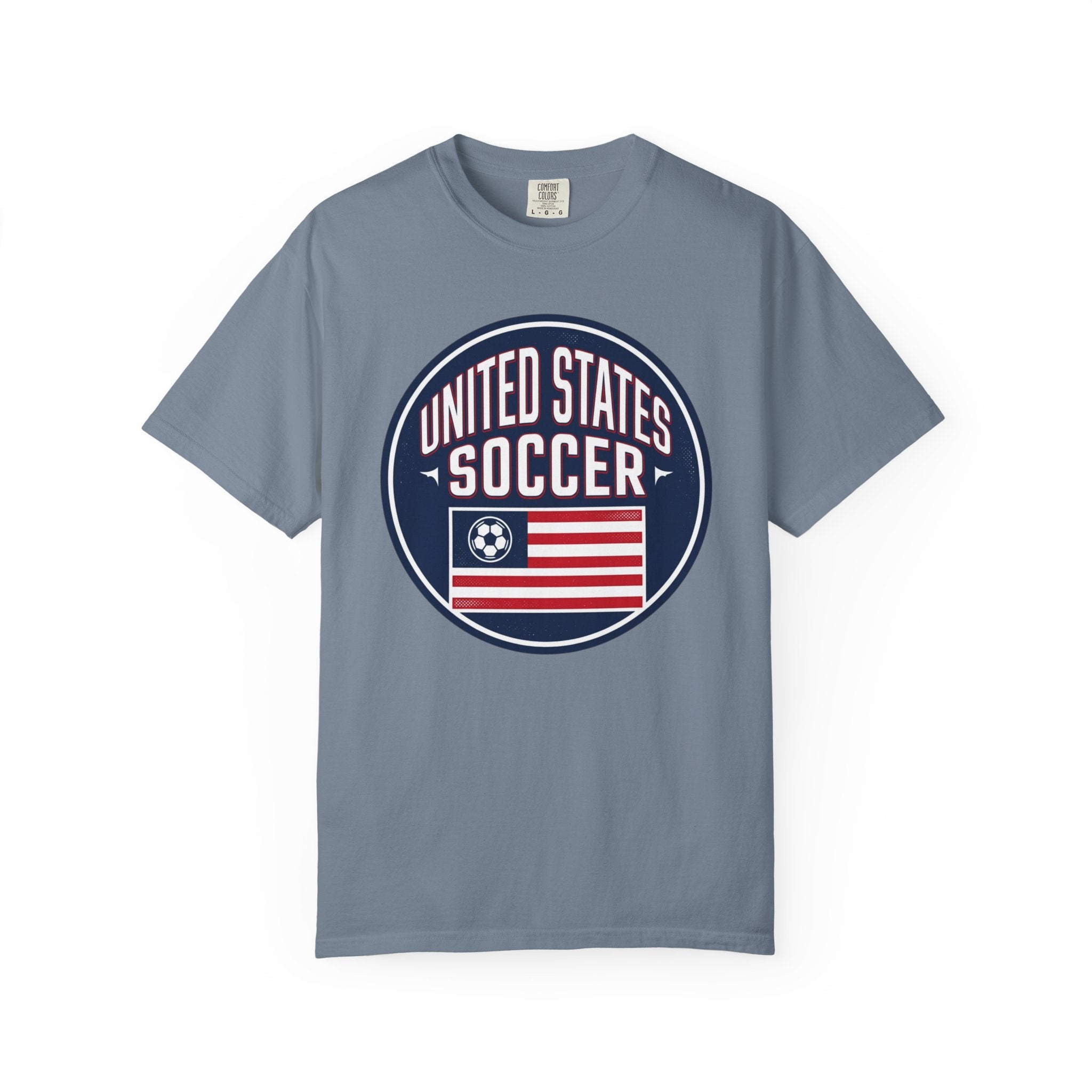 United States Soccer Circle Logo Tee — USA 10 Back Number T‑Shirt