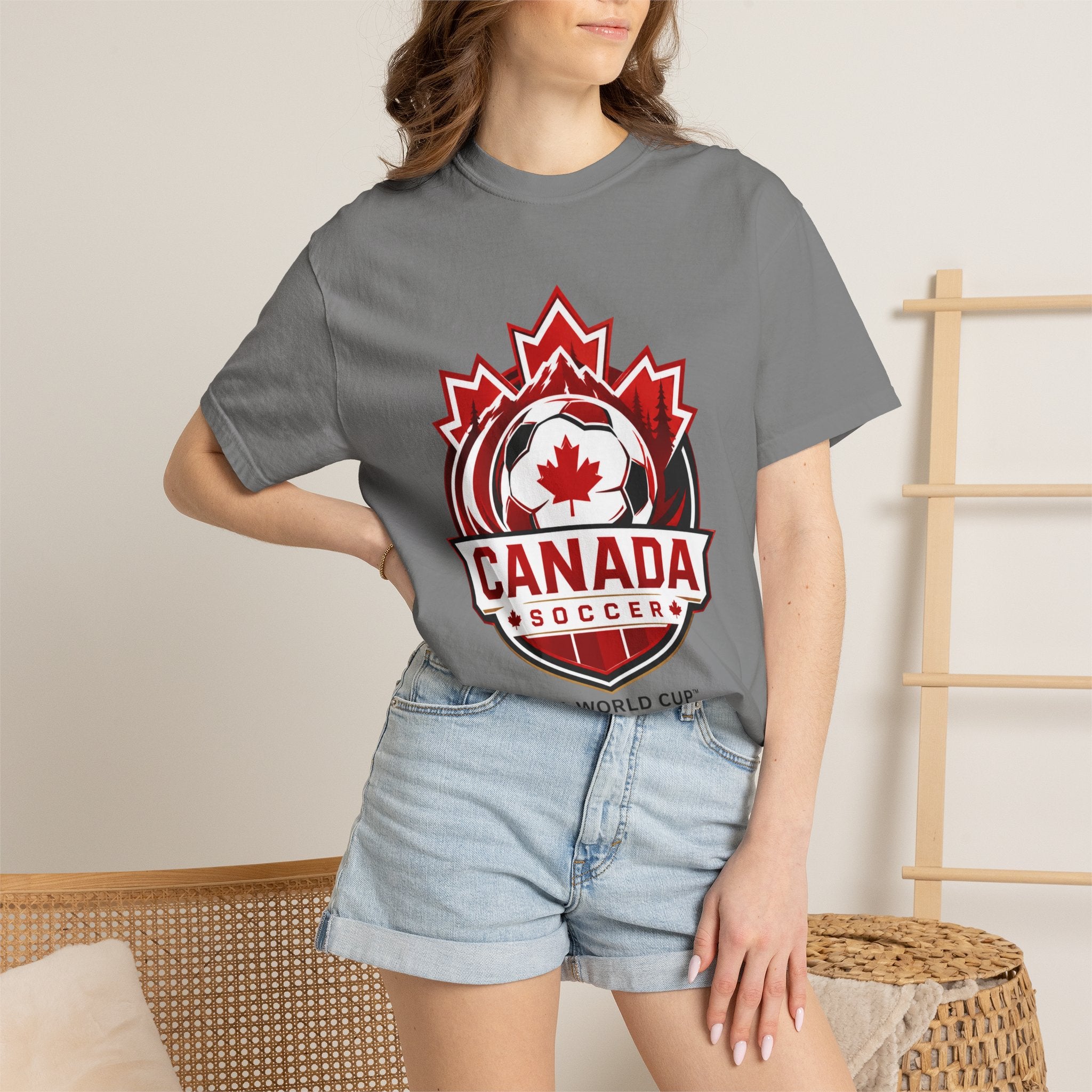 Unisex Canada National Soccer Garment-Dyed T-shirt