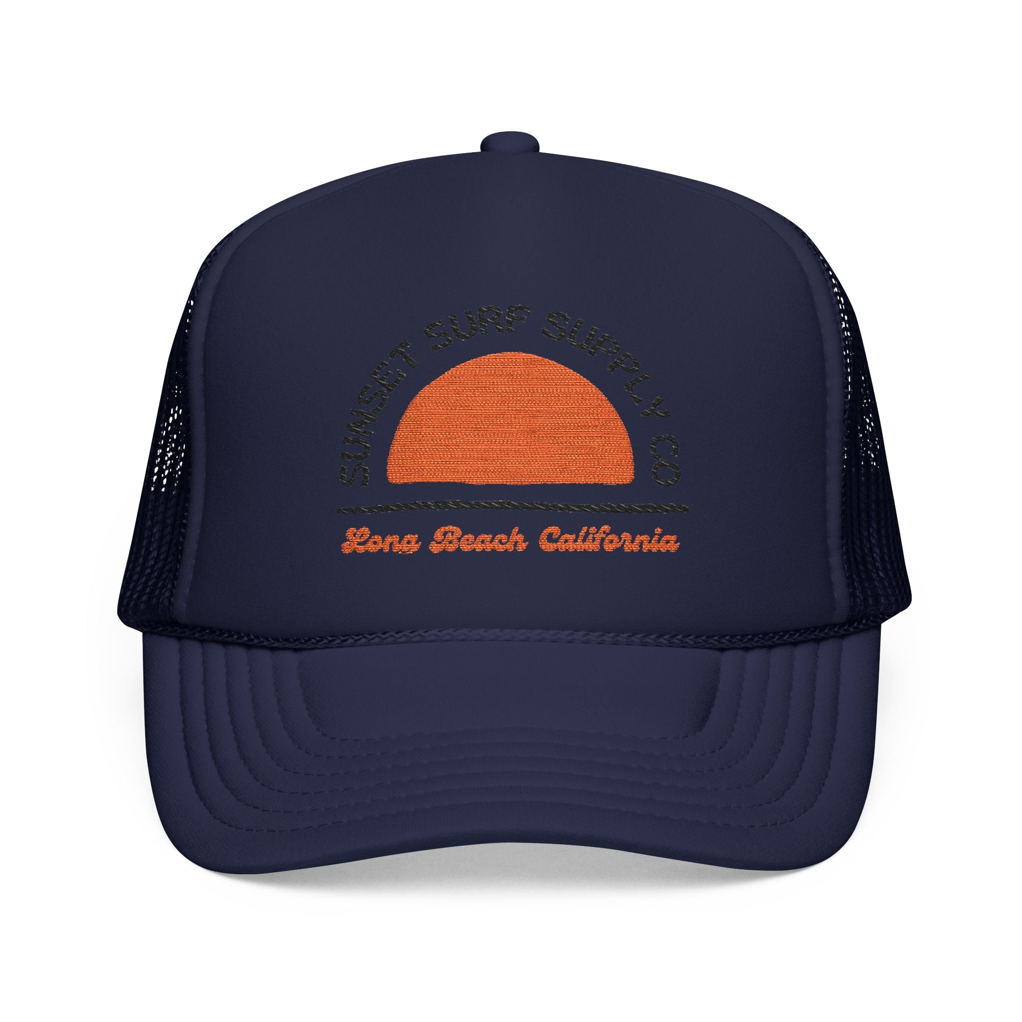 Foam Sunset Long Beach Trucker Hat