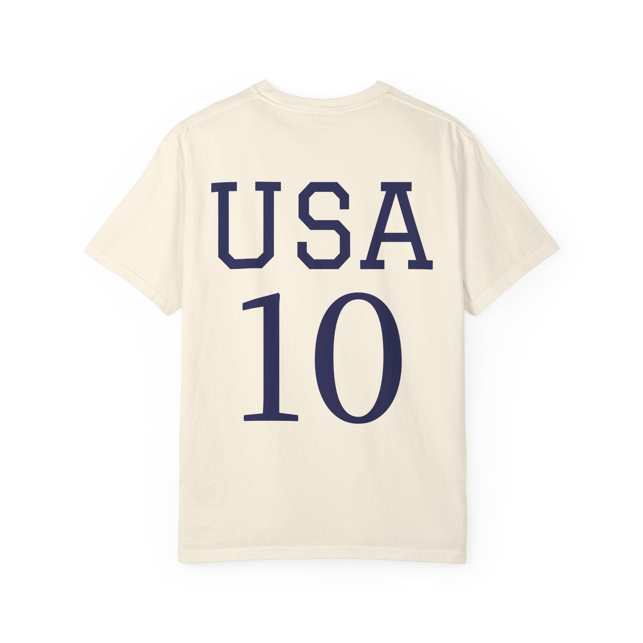 United States Soccer Circle Logo Tee — USA 10 Back Number T‑Shirt