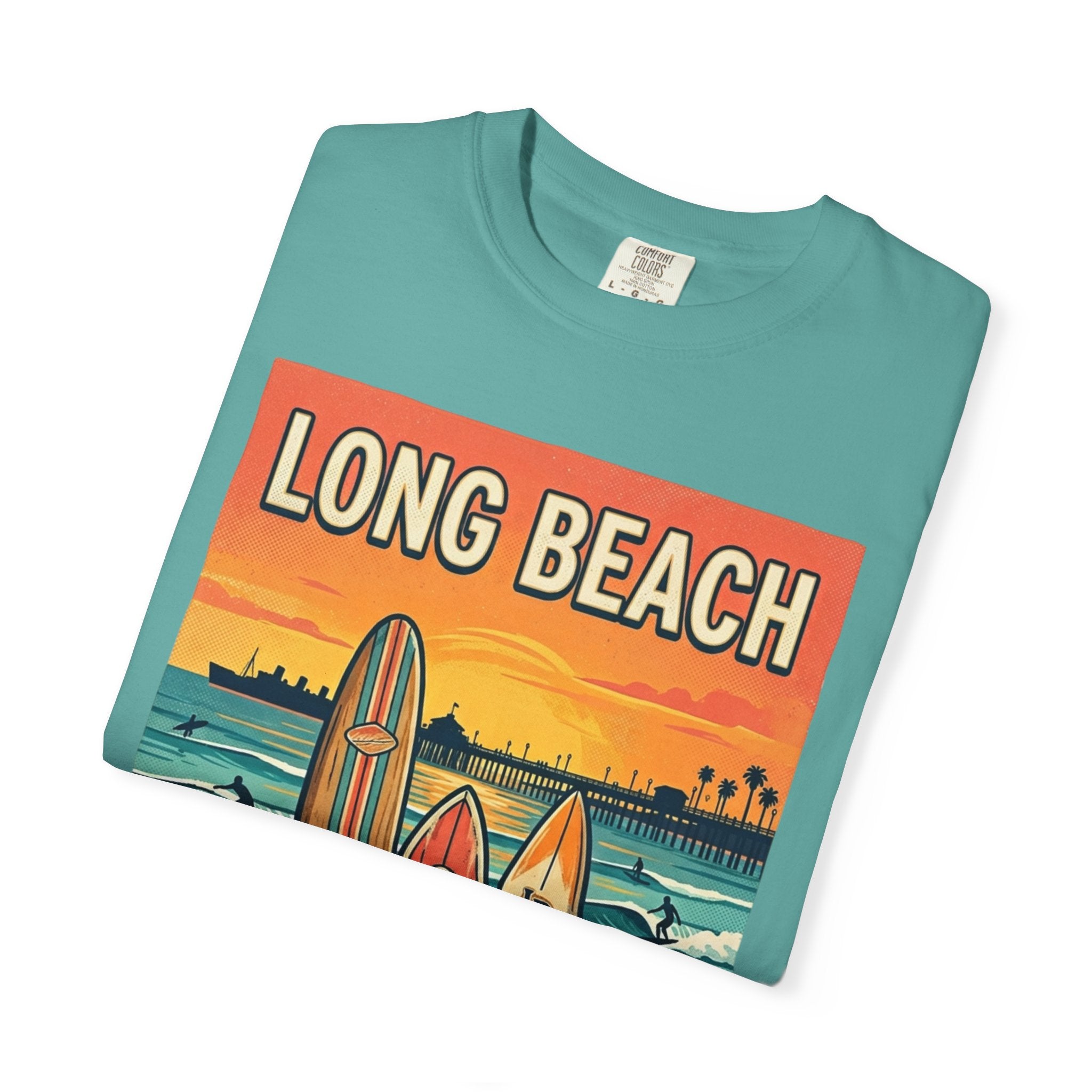 Long Beach Surf Poster T-Shirt — "Locals Only" Vintage Beach Tee