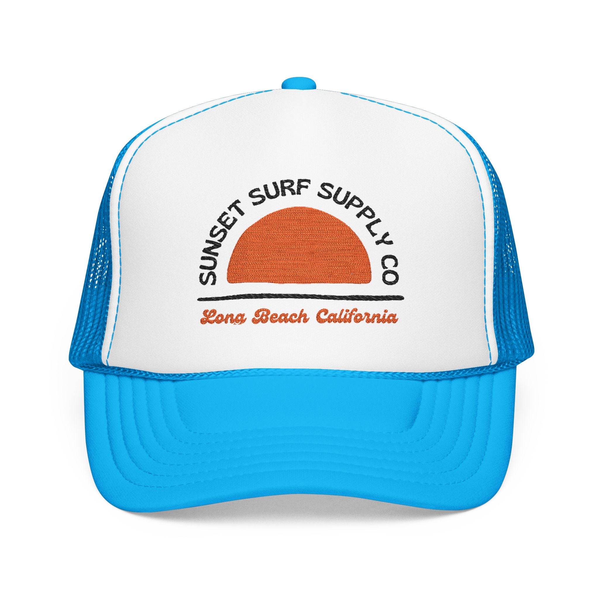 Foam Sunset Long Beach Trucker Hat