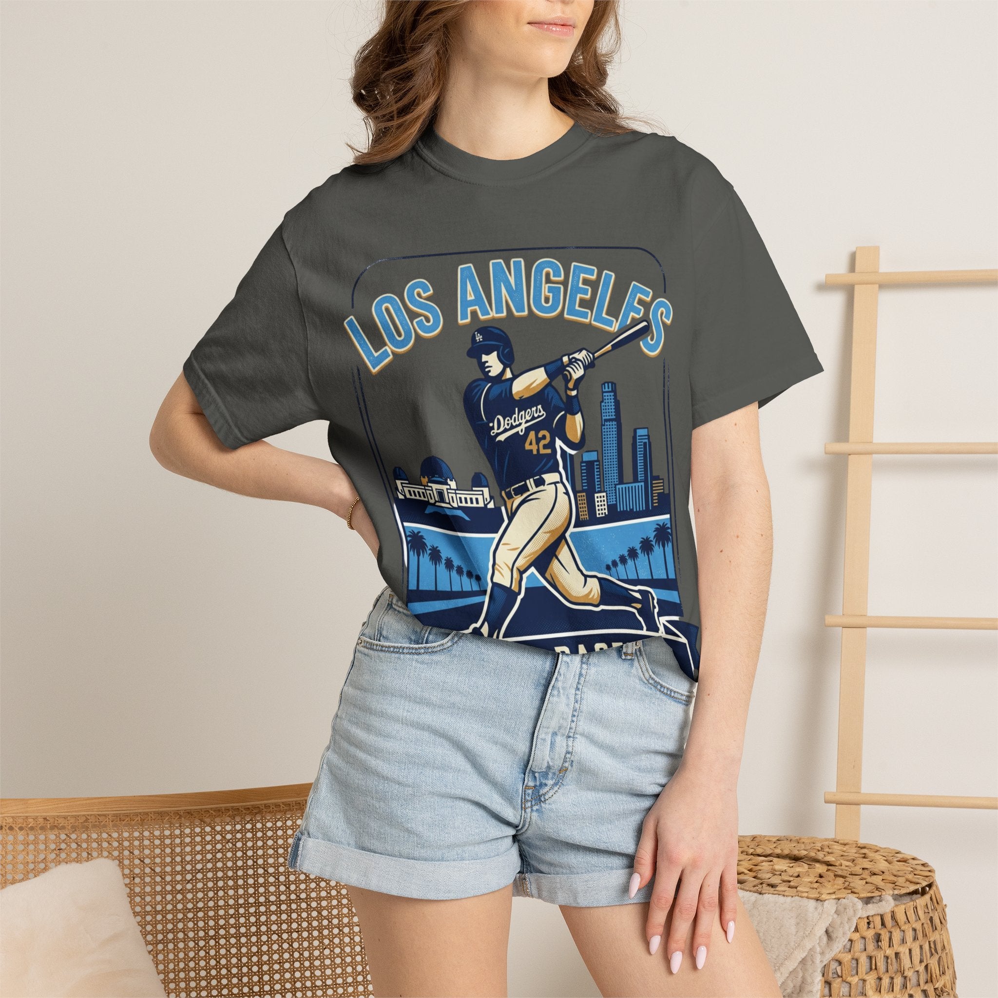 Los Angeles Dodger Baseball Player Graphic T-Shirt