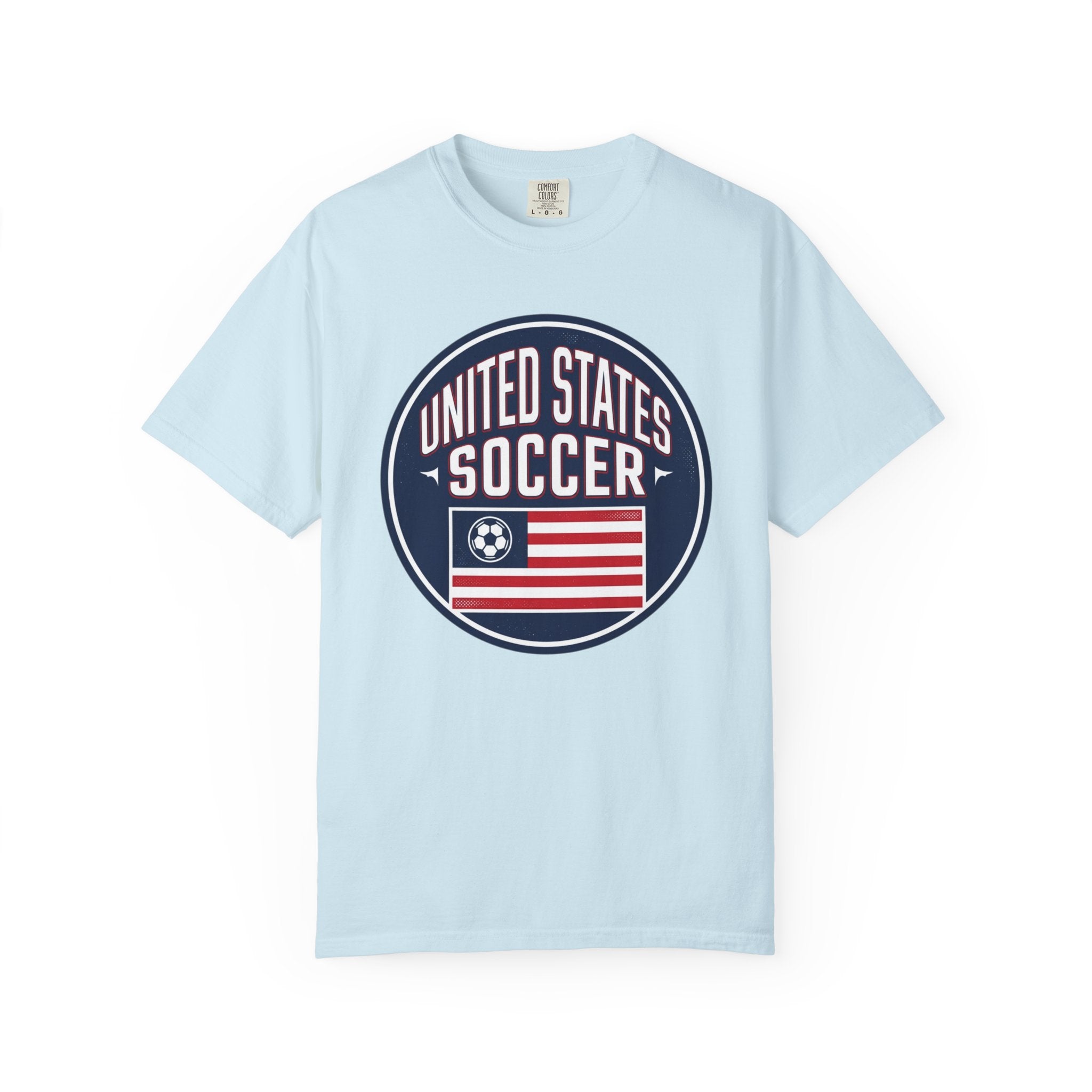 United States Soccer Circle Logo Tee — USA 10 Back Number T‑Shirt