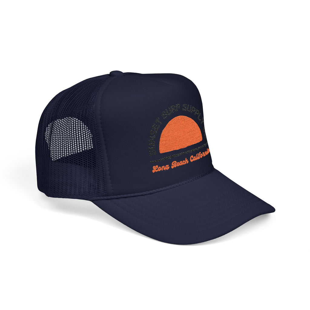 Foam Sunset Long Beach Trucker Hat