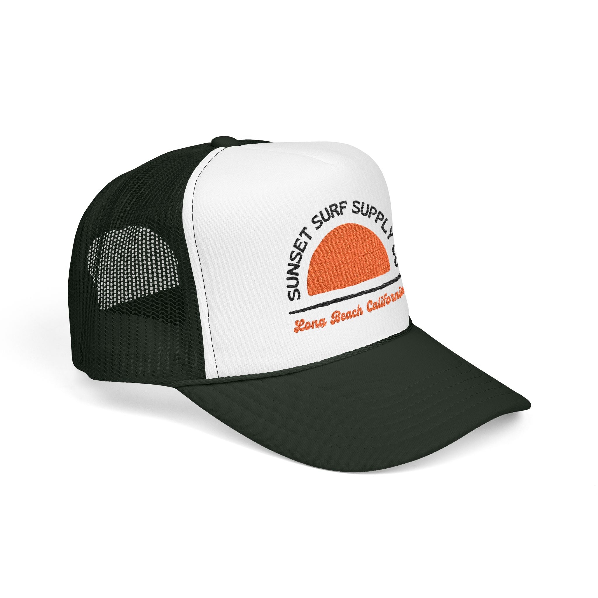 Foam Sunset Long Beach Trucker Hat