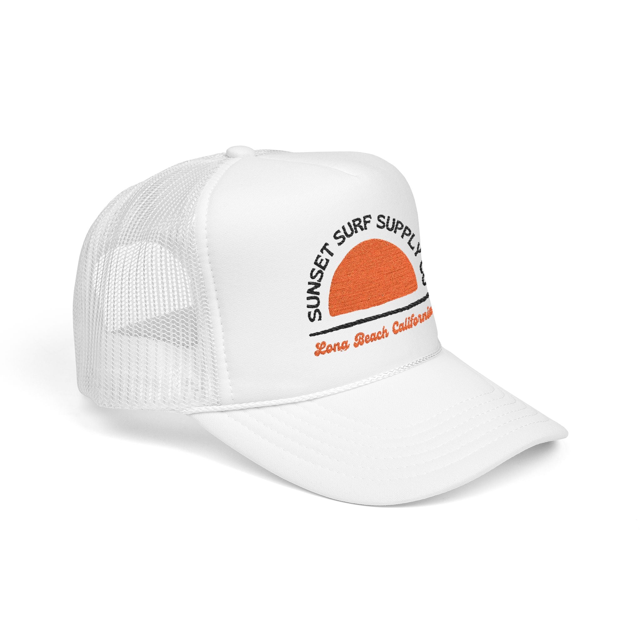 Foam Sunset Long Beach Trucker Hat