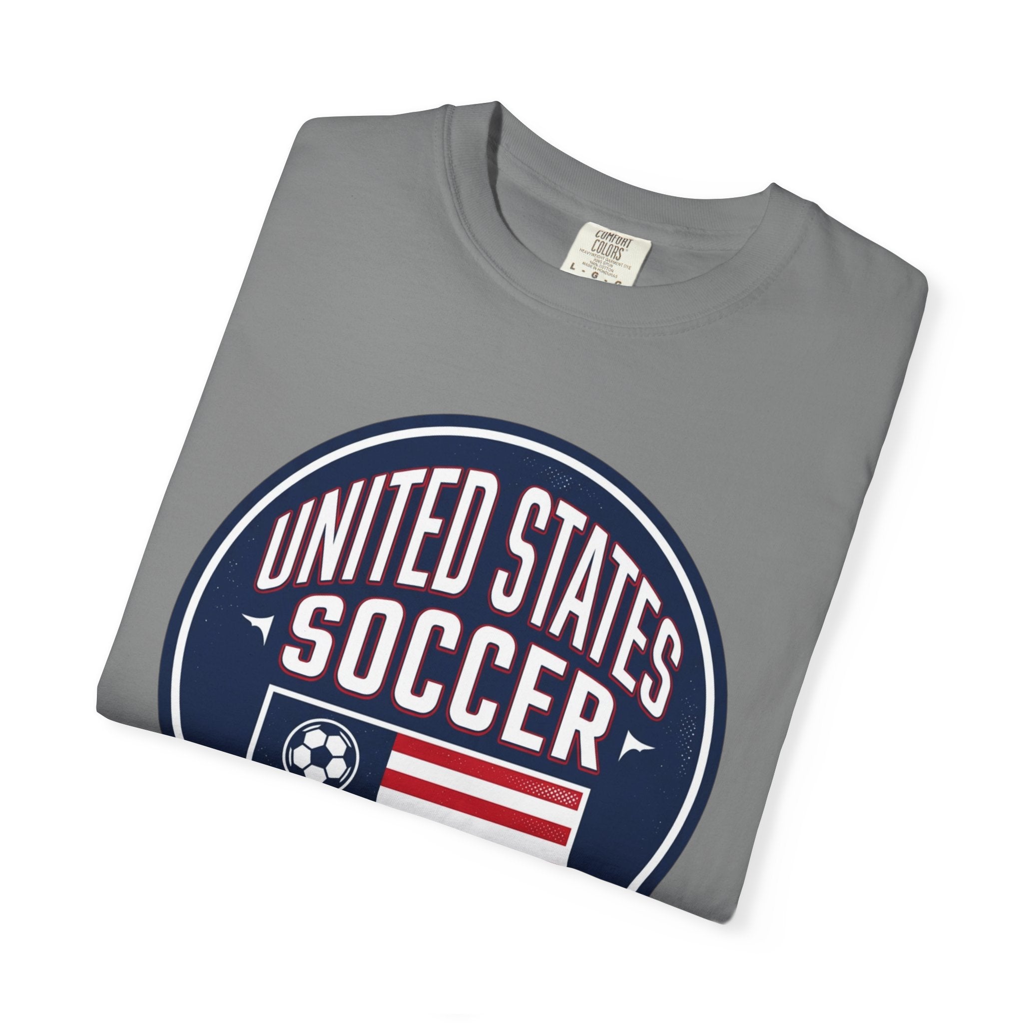 United States Soccer Circle Logo Tee — USA 10 Back Number T‑Shirt