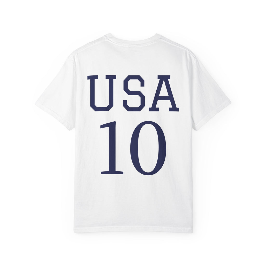 United States Soccer Circle Logo Tee — USA 10 Back Number T‑Shirt