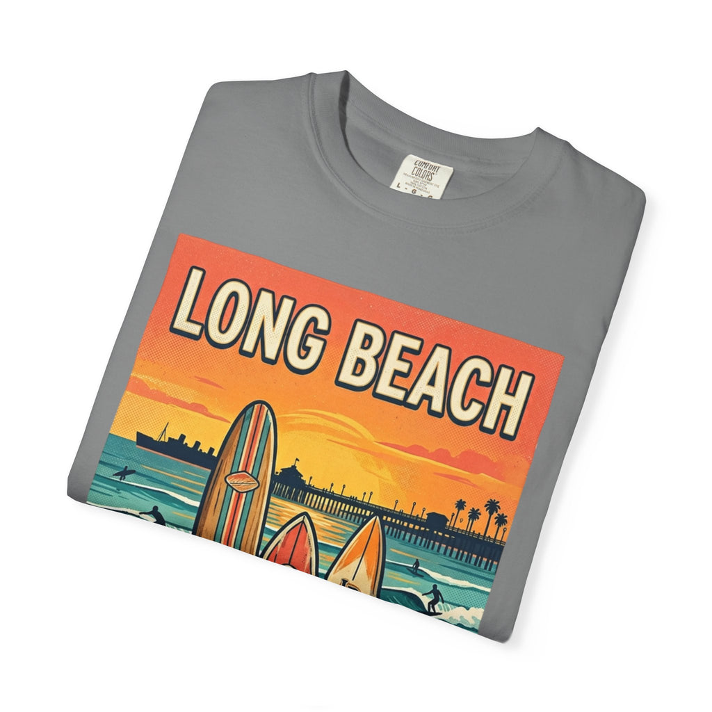 Long Beach Surf Poster T-Shirt — "Locals Only" Vintage Beach Tee