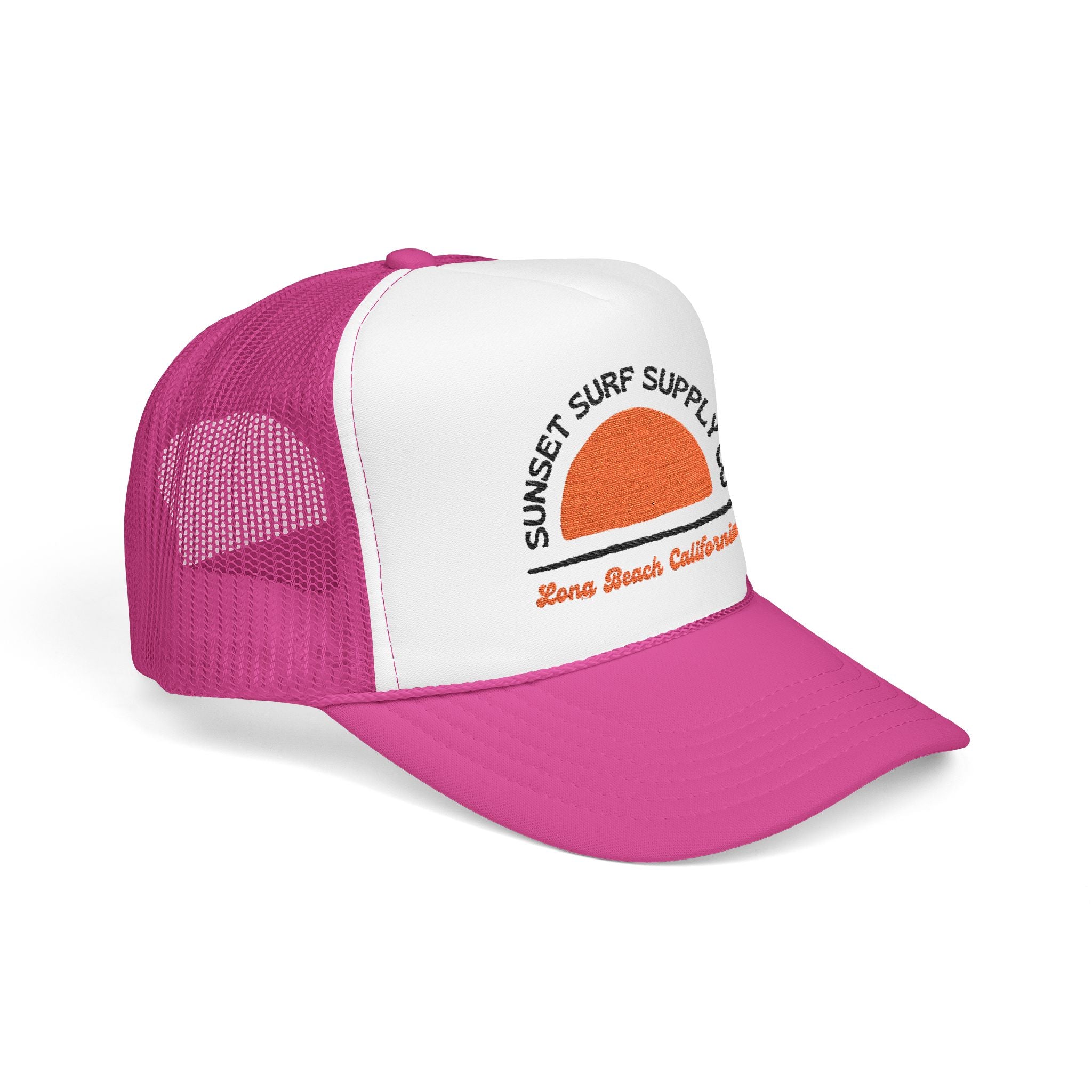 Foam Sunset Long Beach Trucker Hat