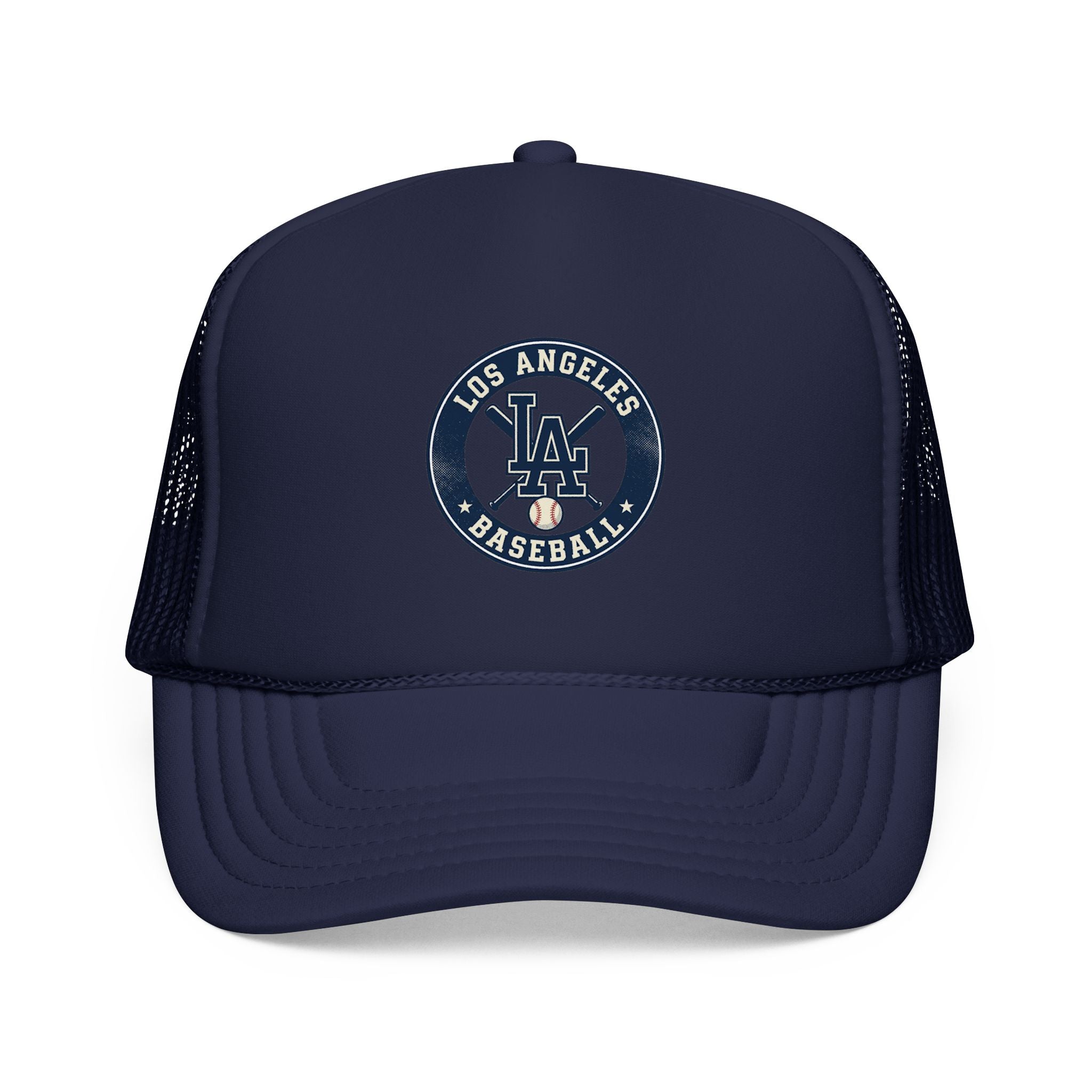 Los Angeles Baseball Foam Trucker Hat – Vintage LA Logo Cap