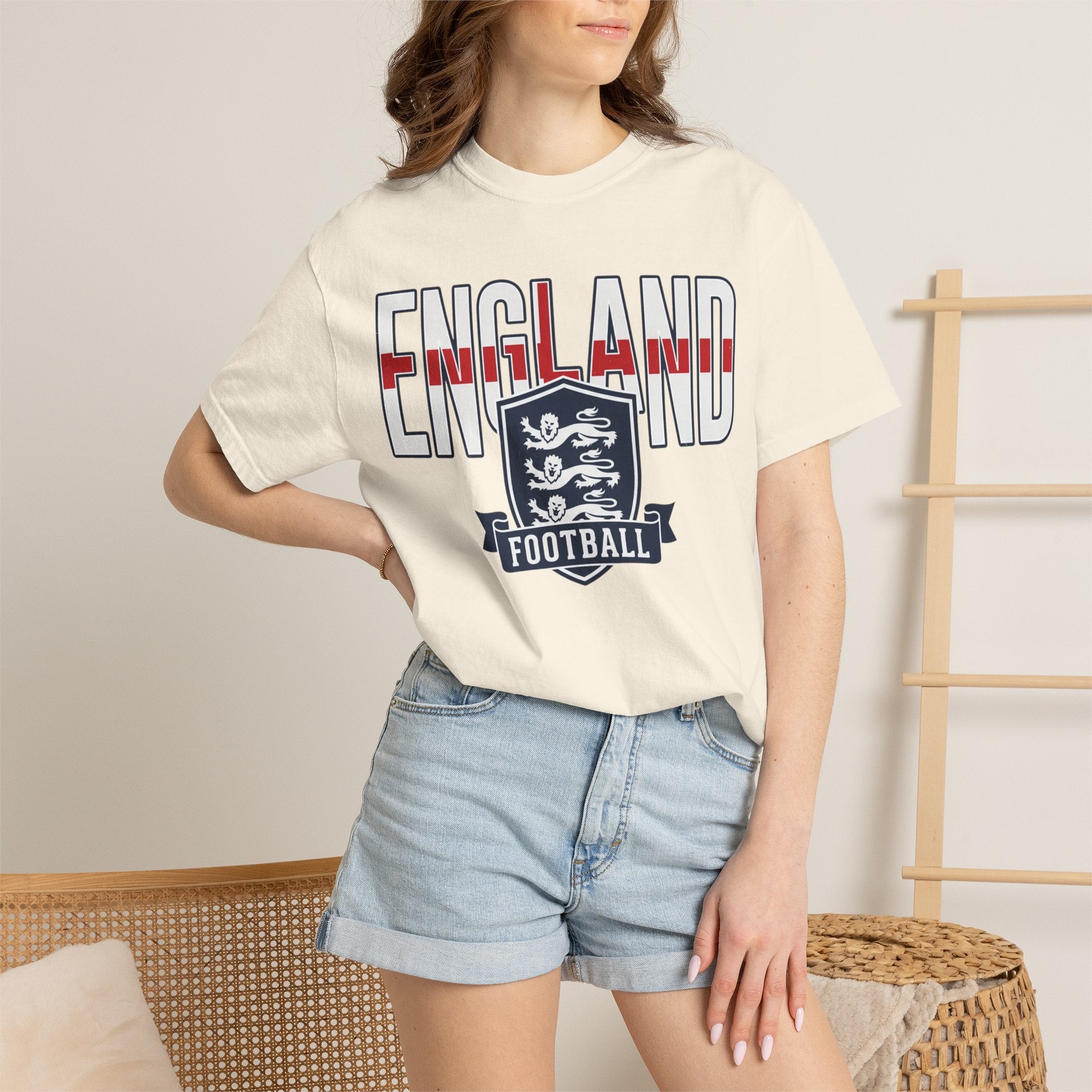 Unisex England Football / Soccer Garment-Dyed T-shirt