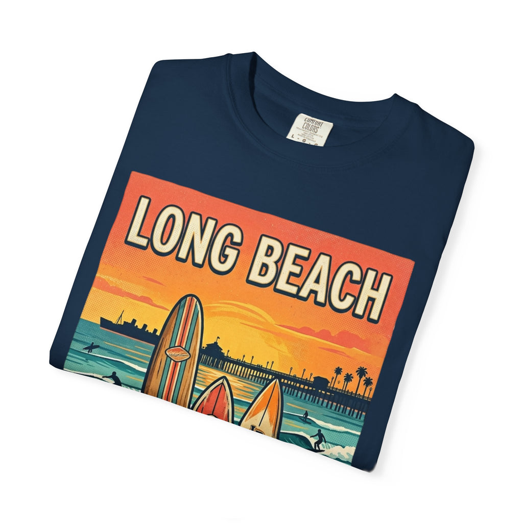 Long Beach Surf Poster T-Shirt — "Locals Only" Vintage Beach Tee
