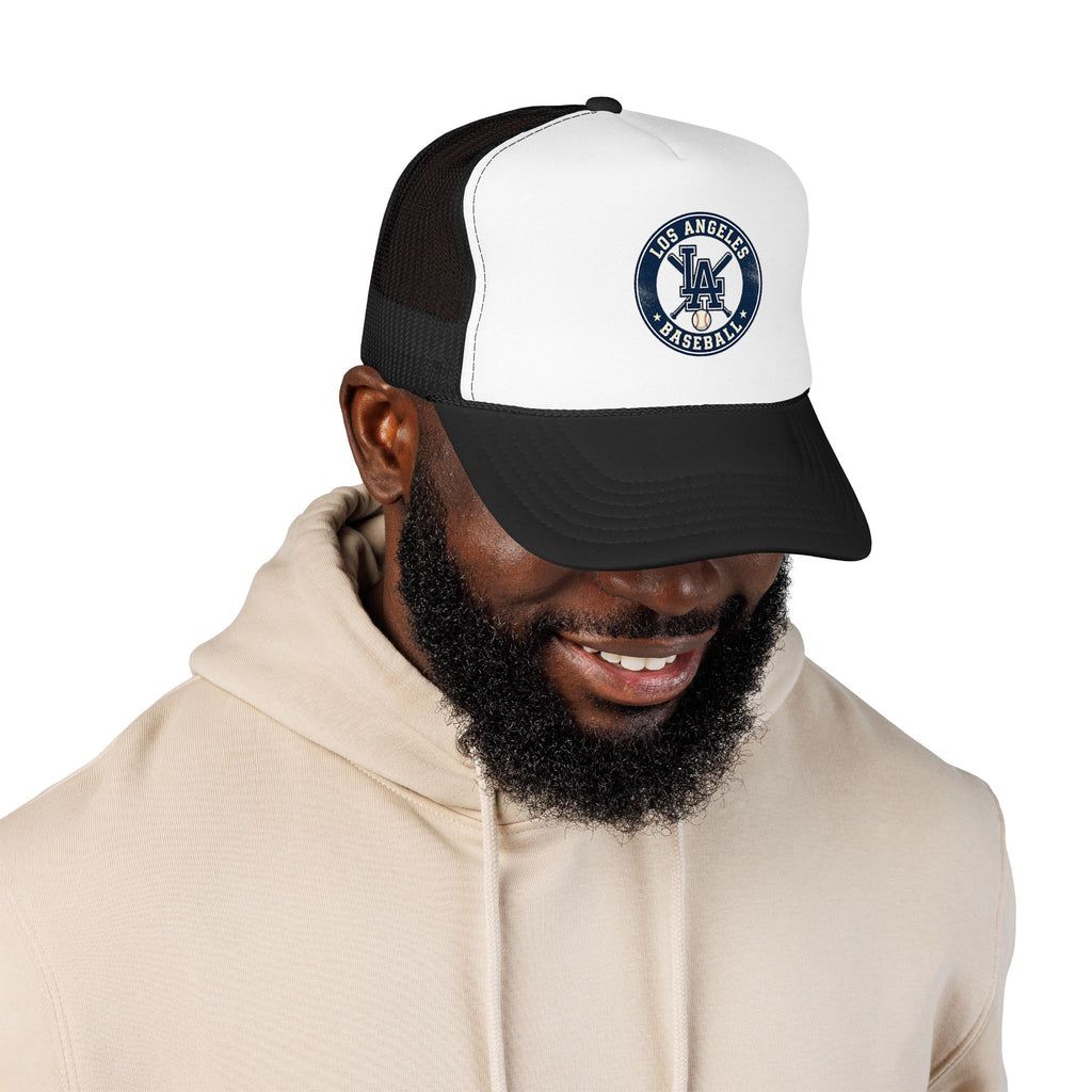 Los Angeles Baseball Foam Trucker Hat – Vintage LA Logo Cap