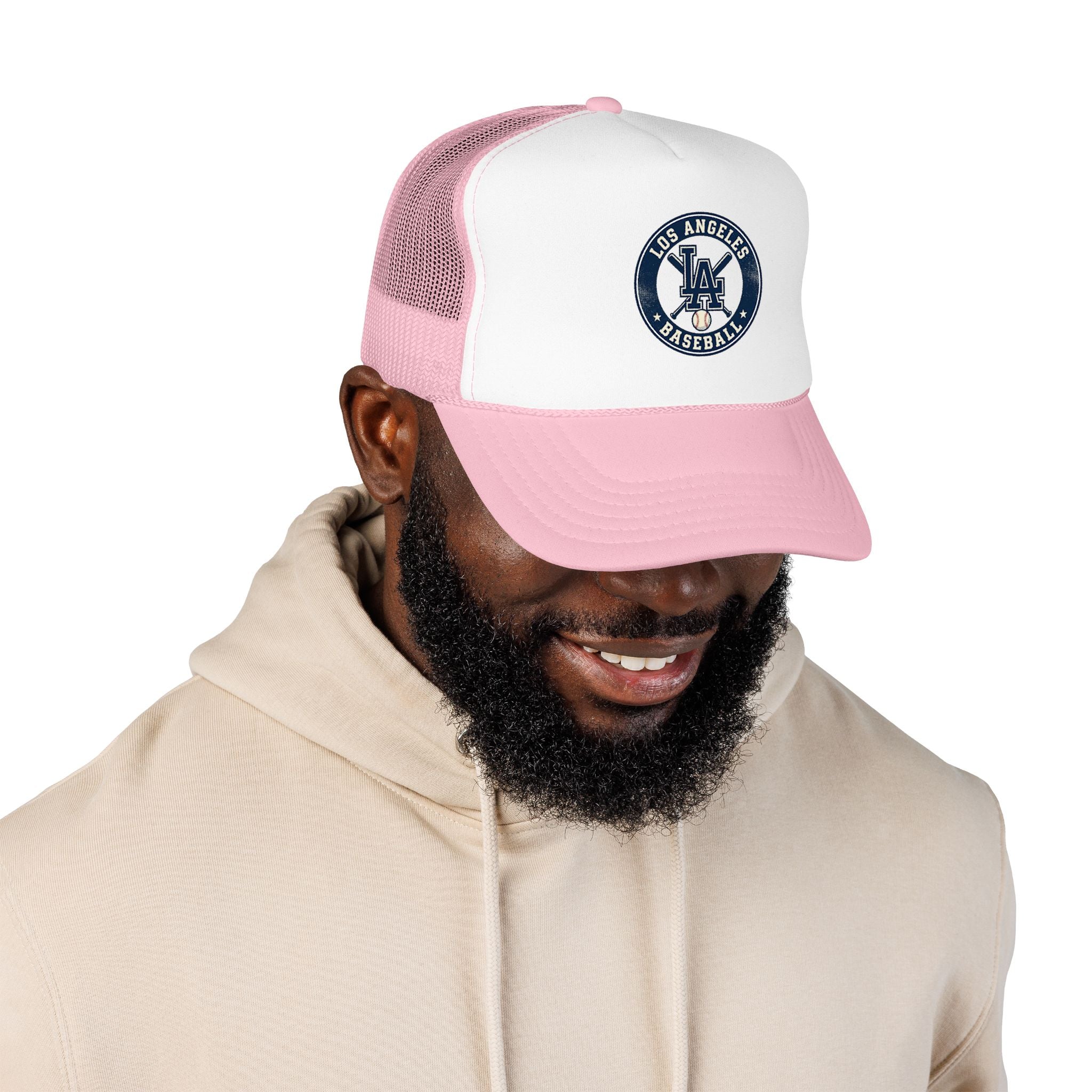 Los Angeles Baseball Foam Trucker Hat – Vintage LA Logo Cap