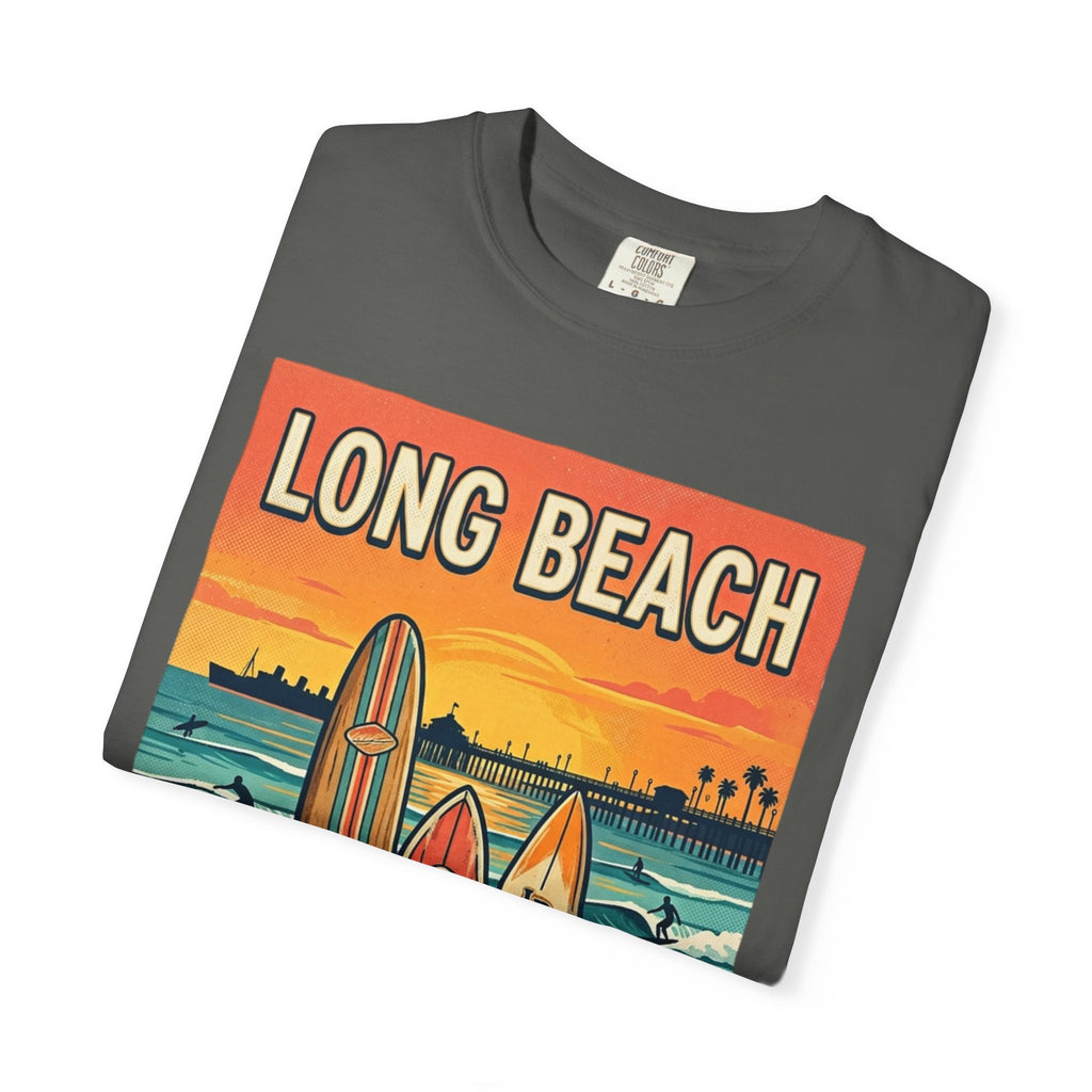 Long Beach Surf Poster T-Shirt — "Locals Only" Vintage Beach Tee