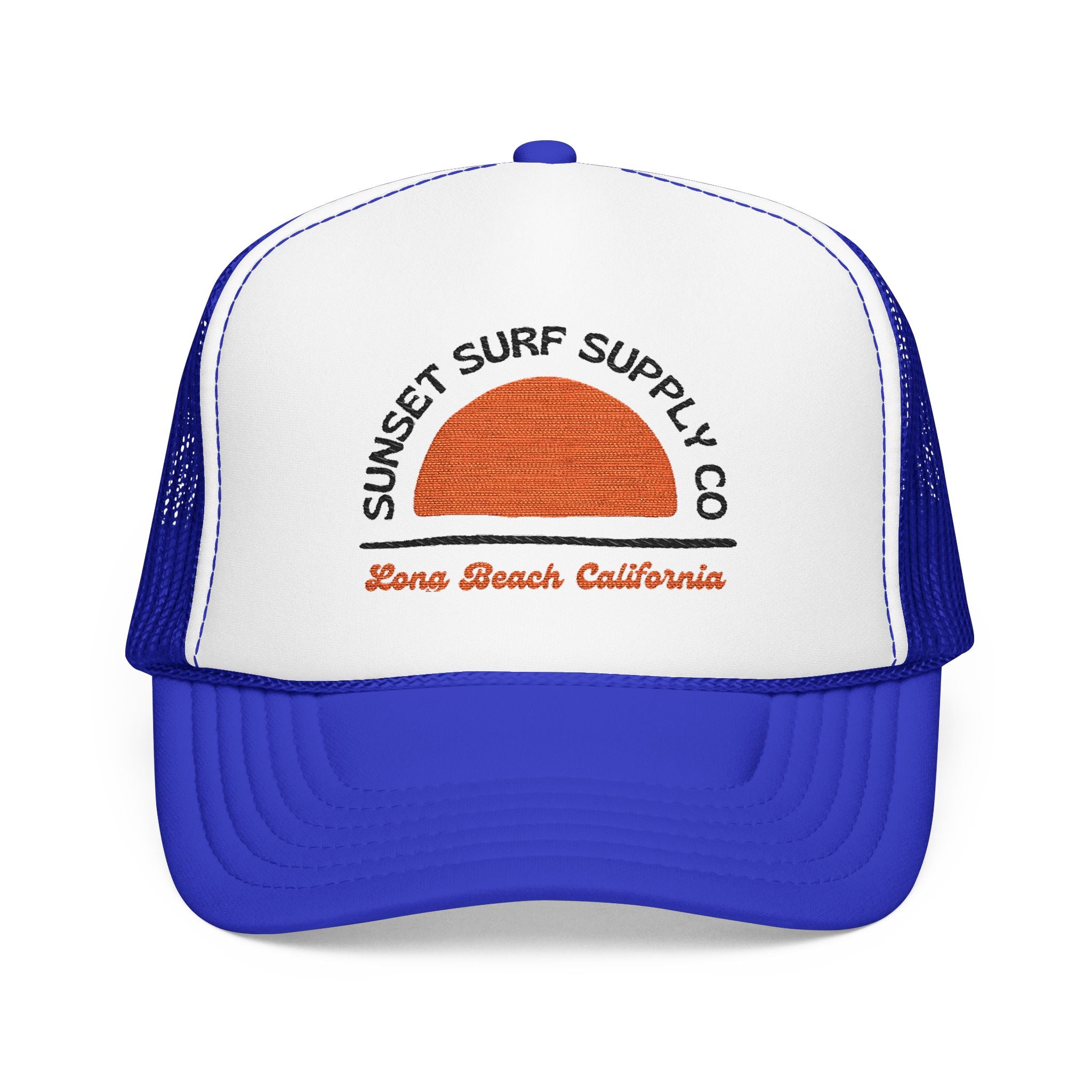 Foam Sunset Long Beach Trucker Hat