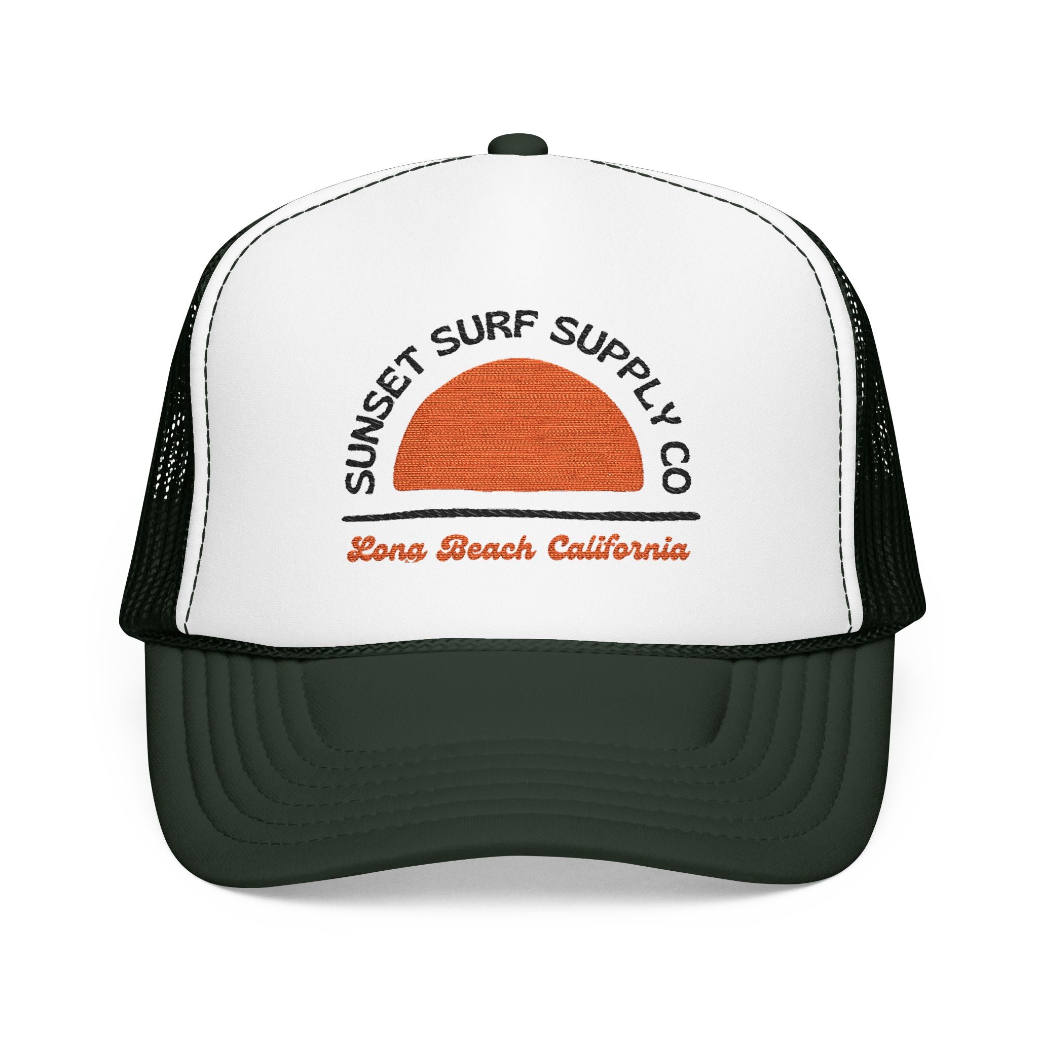 Foam Sunset Long Beach Trucker Hat