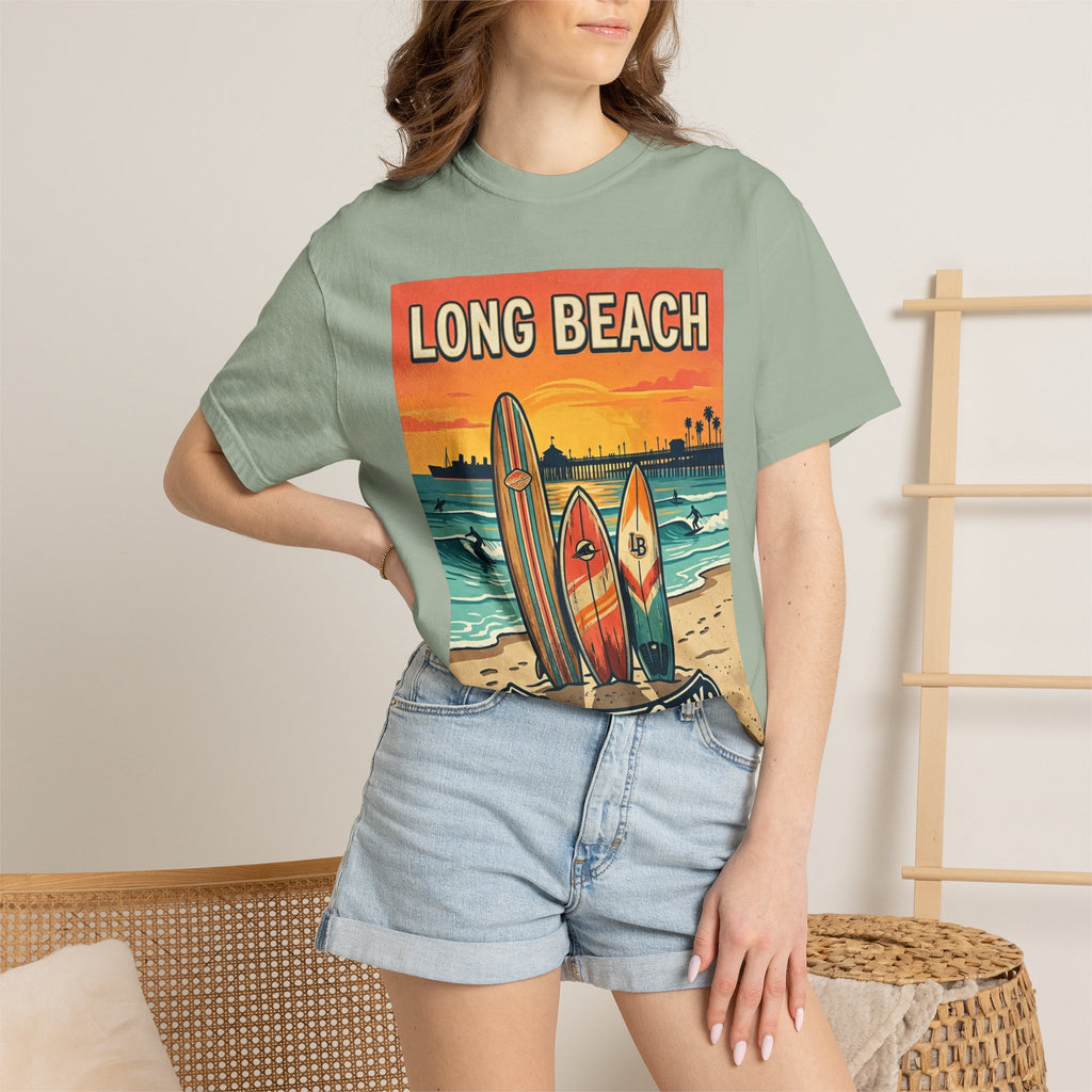 Long Beach Surf Poster T-Shirt — "Locals Only" Vintage Beach Tee