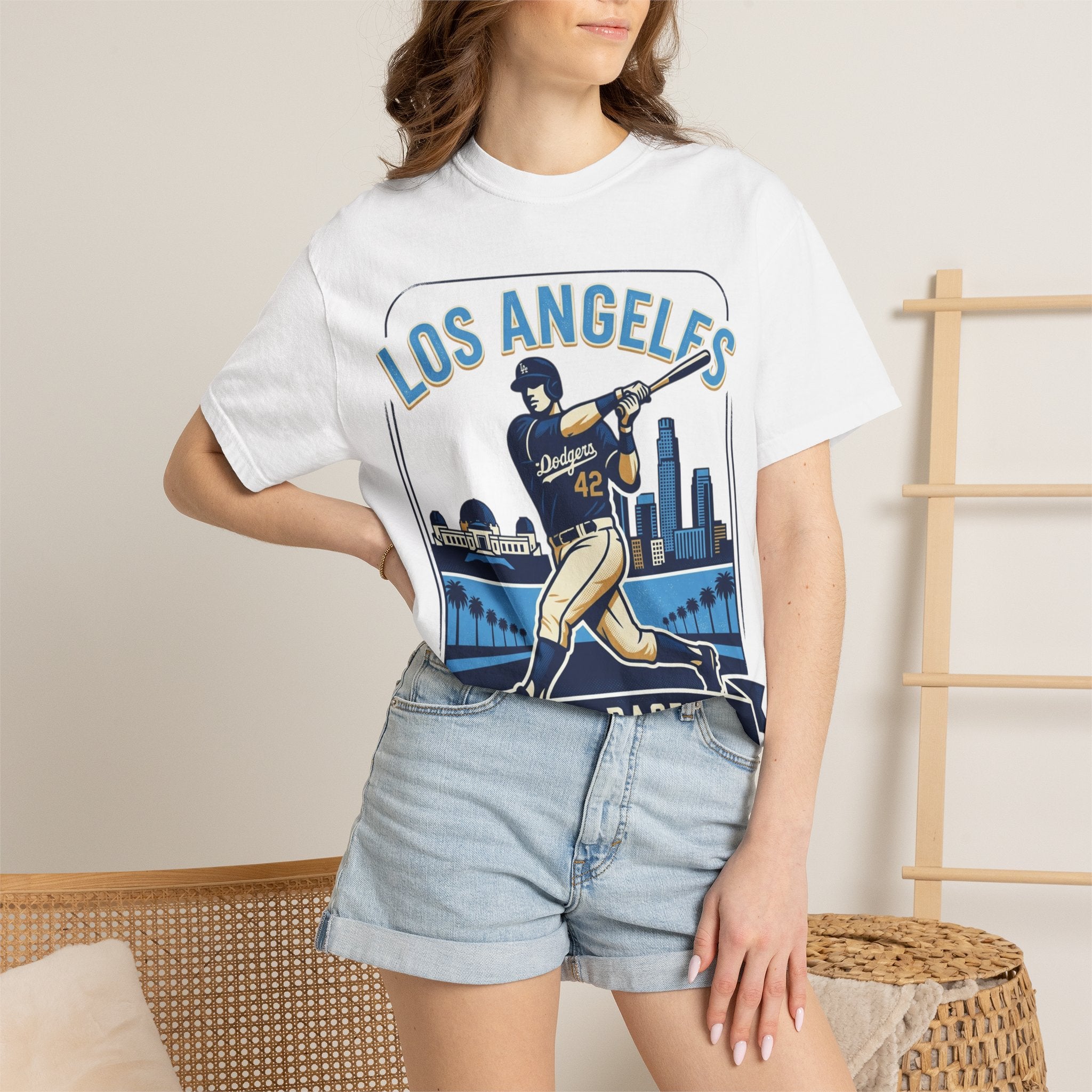 Los Angeles Dodger Baseball Player Graphic T-Shirt