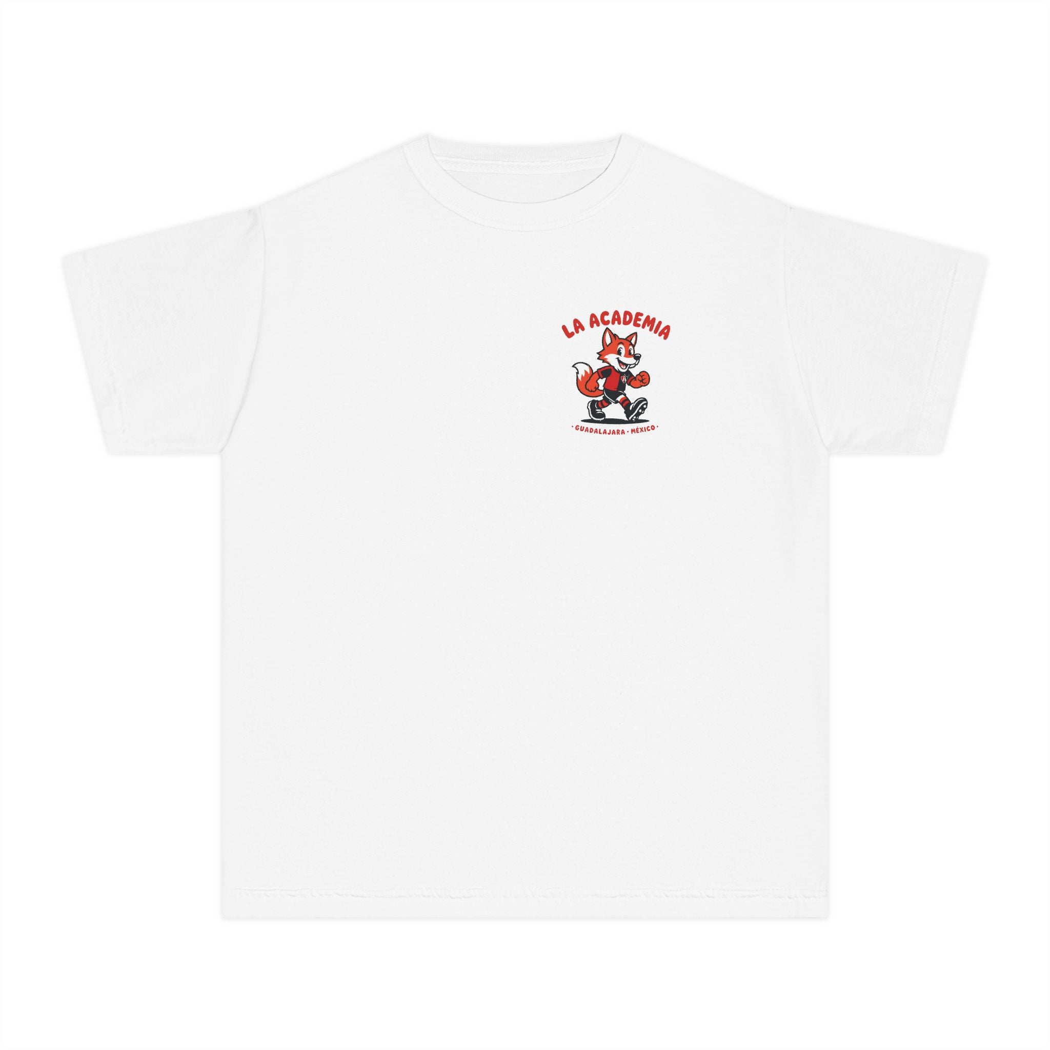 La Academia Youth Tee — Retro Fox Mascot School Shirt